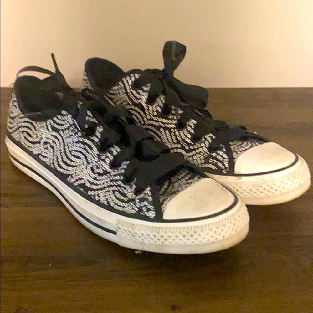 Sparkly Chuck Taylors.  9.5